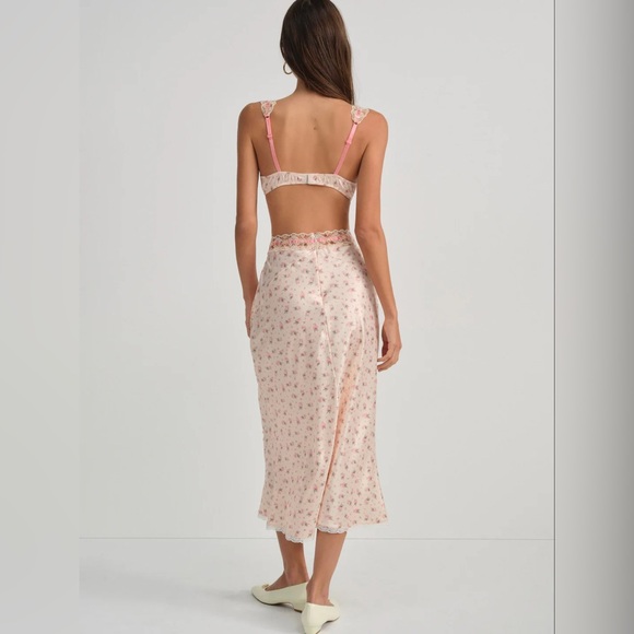 For Love & Lemons Peaches & Cream Midi Skirt - Picture 3 of 6
